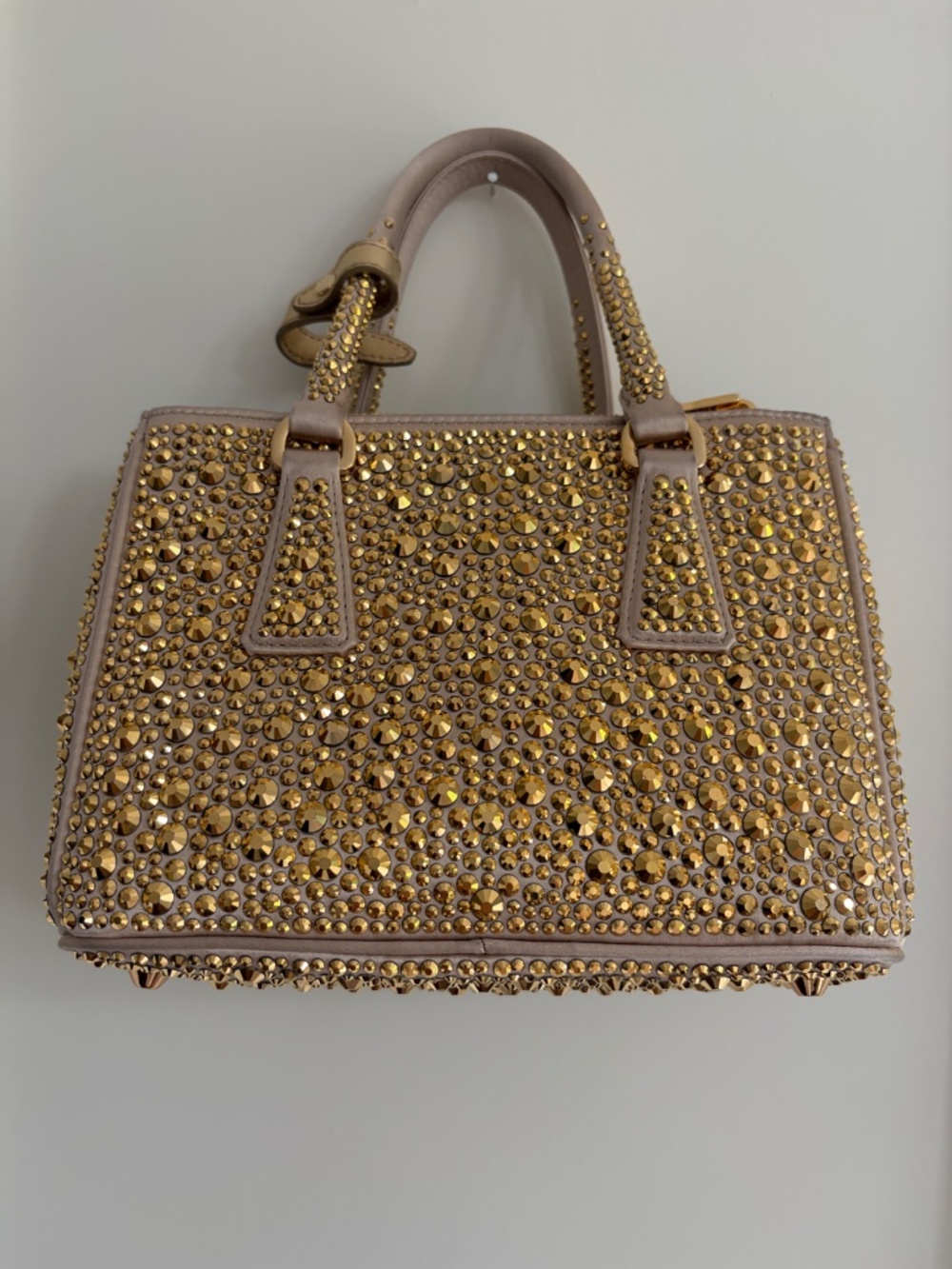 Prada Gold Crystal Embellished Shoulder Bag - Picture 7 of 14
